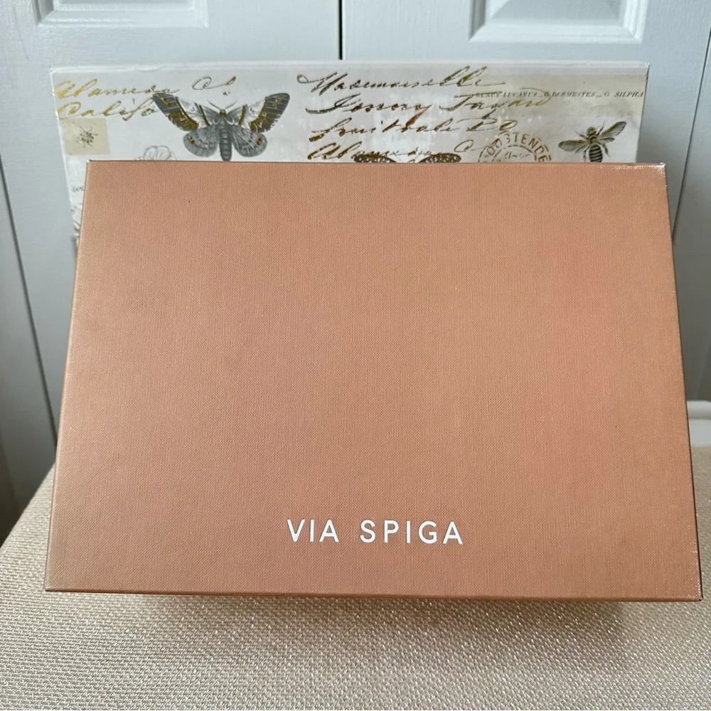 Via Spiga Gia Orange Suede Espadrille Sandals with Strappy Design Size 9